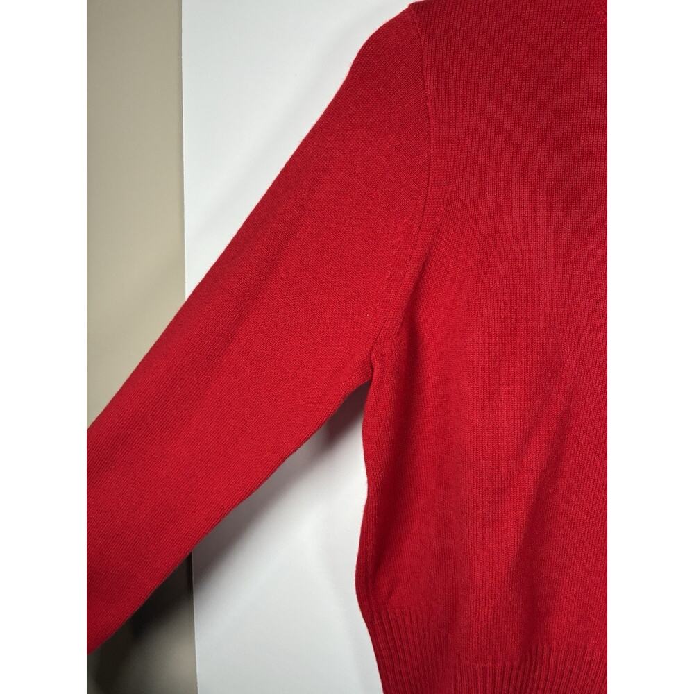 J.Crew S 100% Cashmere Turtleneck Sweater NWT Red Roll Neck BM264 Quiet Luxury - Picture 5 of 10